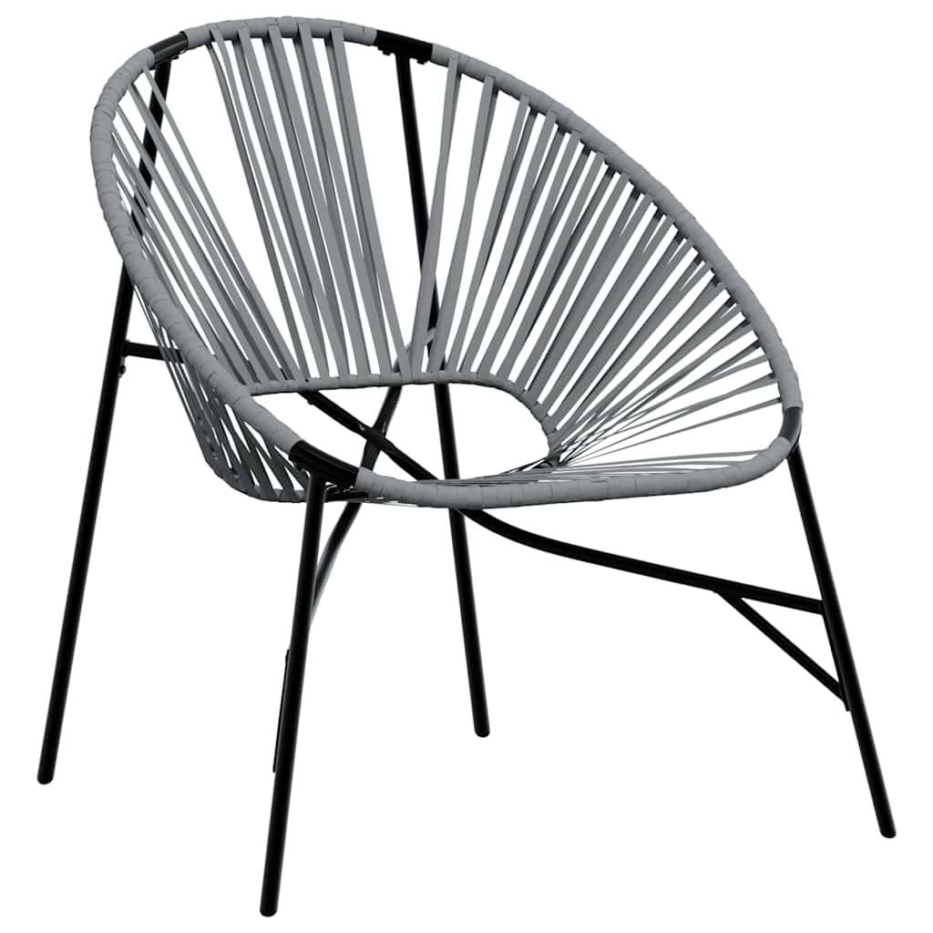 Vidaxl - Lot de 3 Chaise de jardin noir et gris clair résine tressée vidaXL 4009294 - Image 9