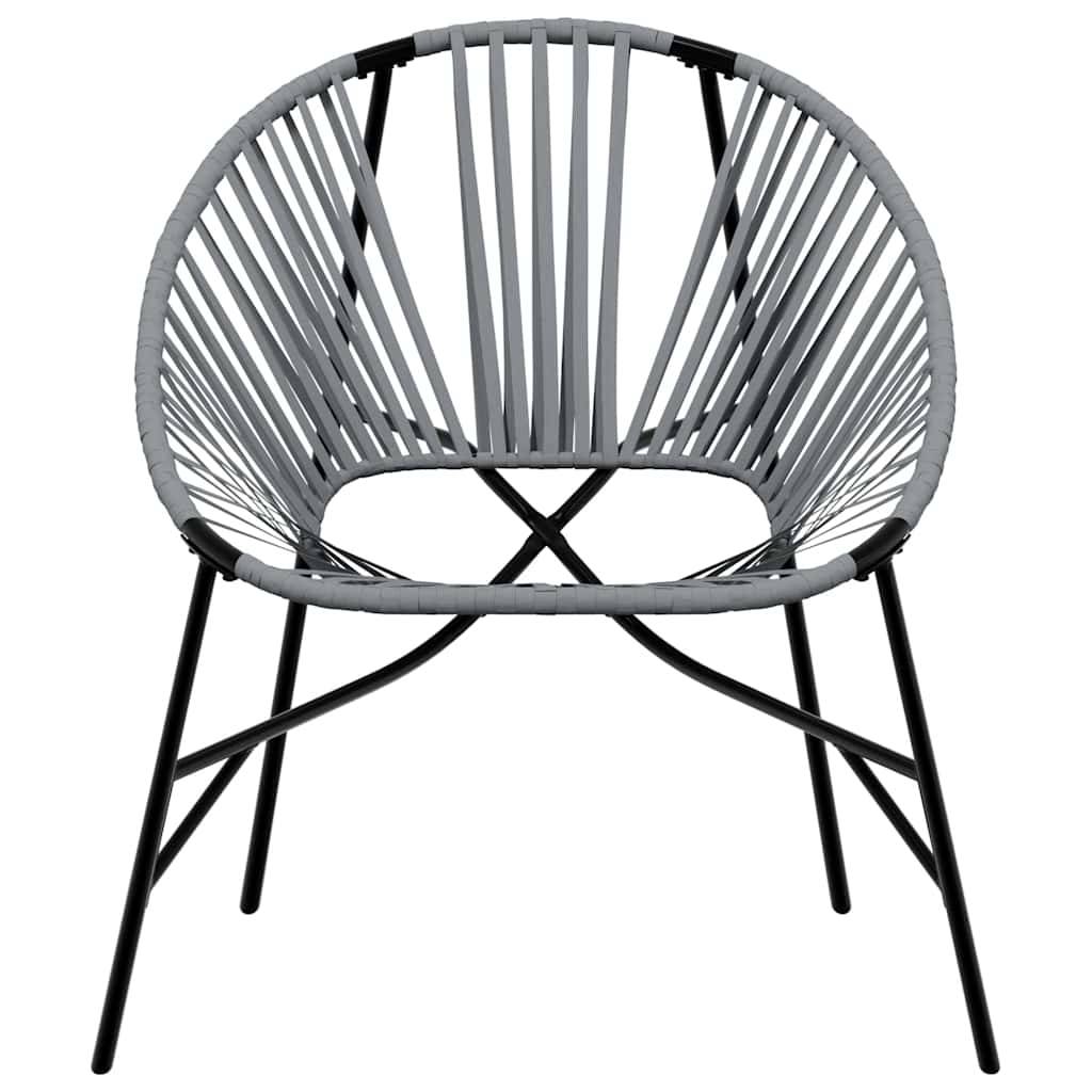 Vidaxl - Lot de 3 Chaise de jardin noir et gris clair résine tressée vidaXL 4009294 - Image 6