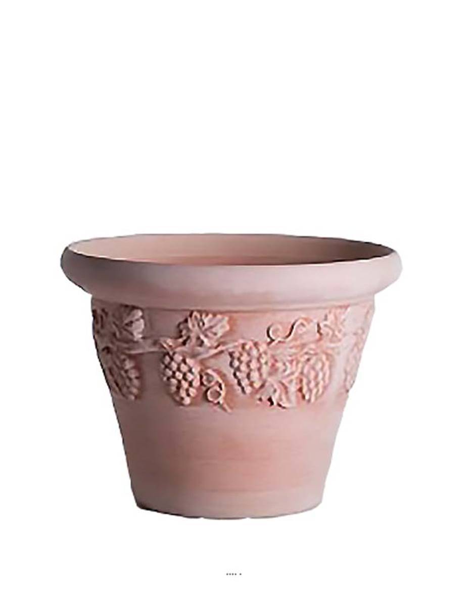Artificielles - Cuvier Raisin Bac en terre Cuite naturelle H 34 cm Terre cuite D 47 cm - dimhaut: H 47 cm - couleur: Terre cuite - Imagen 1