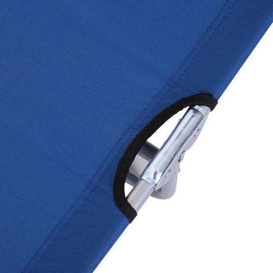 Transat de jardin pliable avec auvent et dossier inclinable pour jardin, terrasse, camping, 187 x 58 x 36 cm, bleu - Image 10