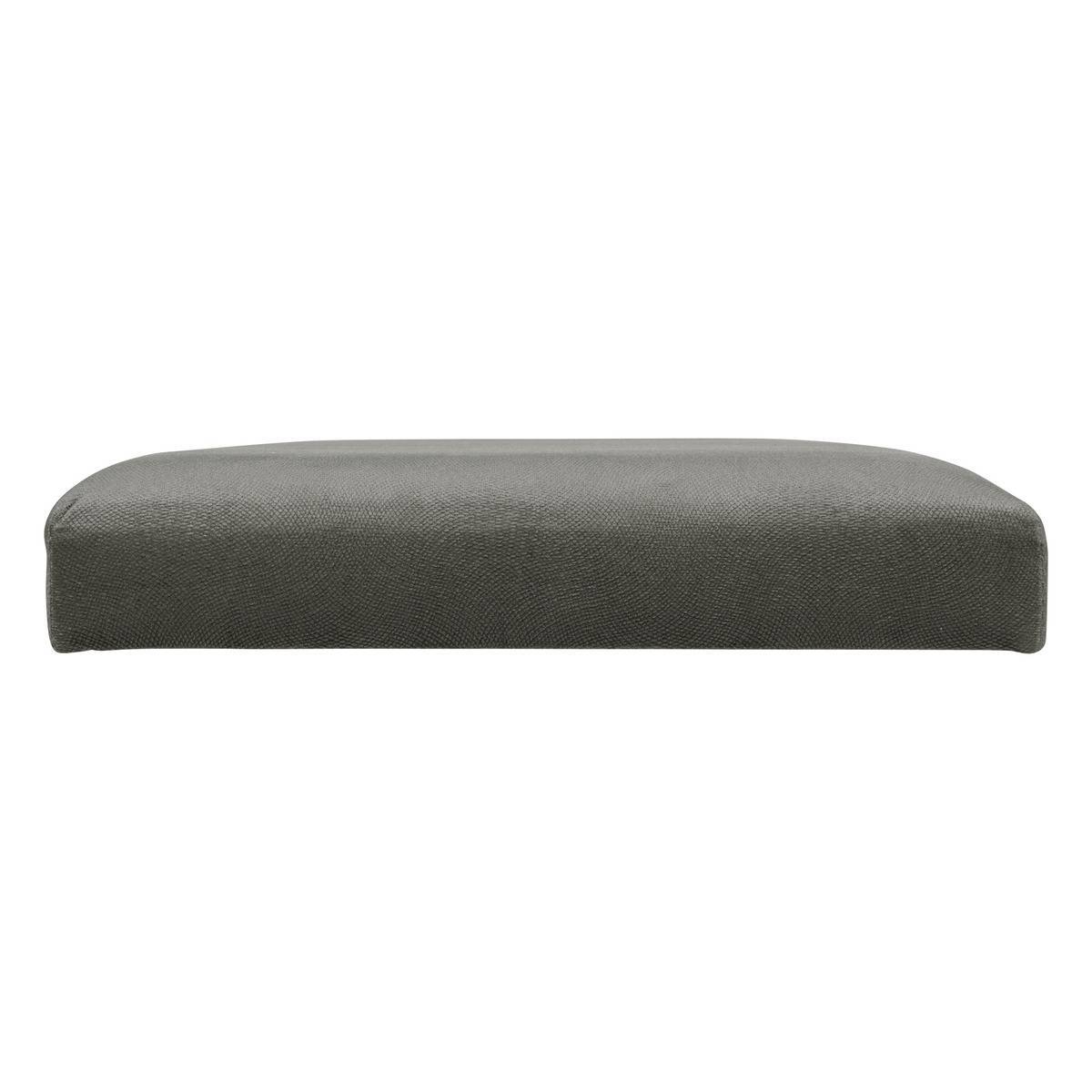 Atmosphera - Pouf pliant double "Lilou" en velours 76x38cm gris - Atmosphera Créateur d'intérieur - Image 5