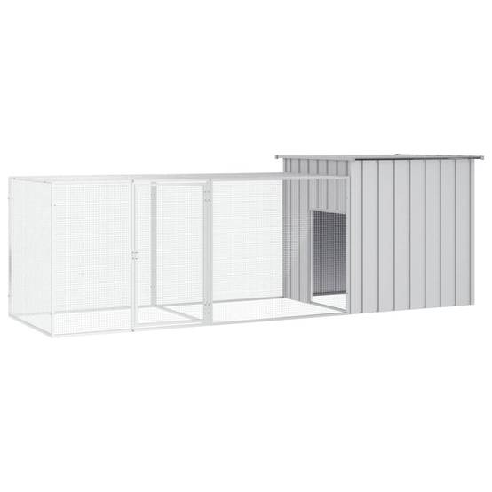 Vidaxl - Cage pour poules Gris 300x91x100 cm Acier galvanisé vidaXL 3106460 - Image 1