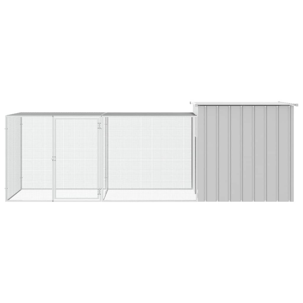 Vidaxl - Cage pour poules Gris 300x91x100 cm Acier galvanisé vidaXL 3106460 - Image 4
