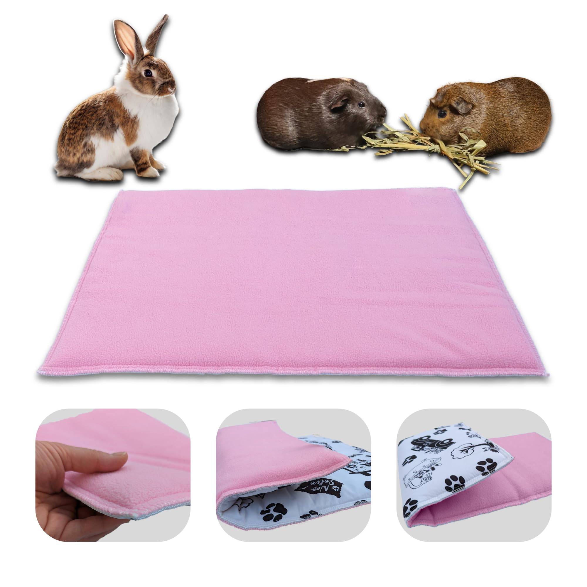 Tapis pour Cochon d'inde et Lapin en Polaire - 60 x 50 cm - Polaire Absorbant, Lavable en Machine, Economique et Ecologique - Neo Solvo - Image 1