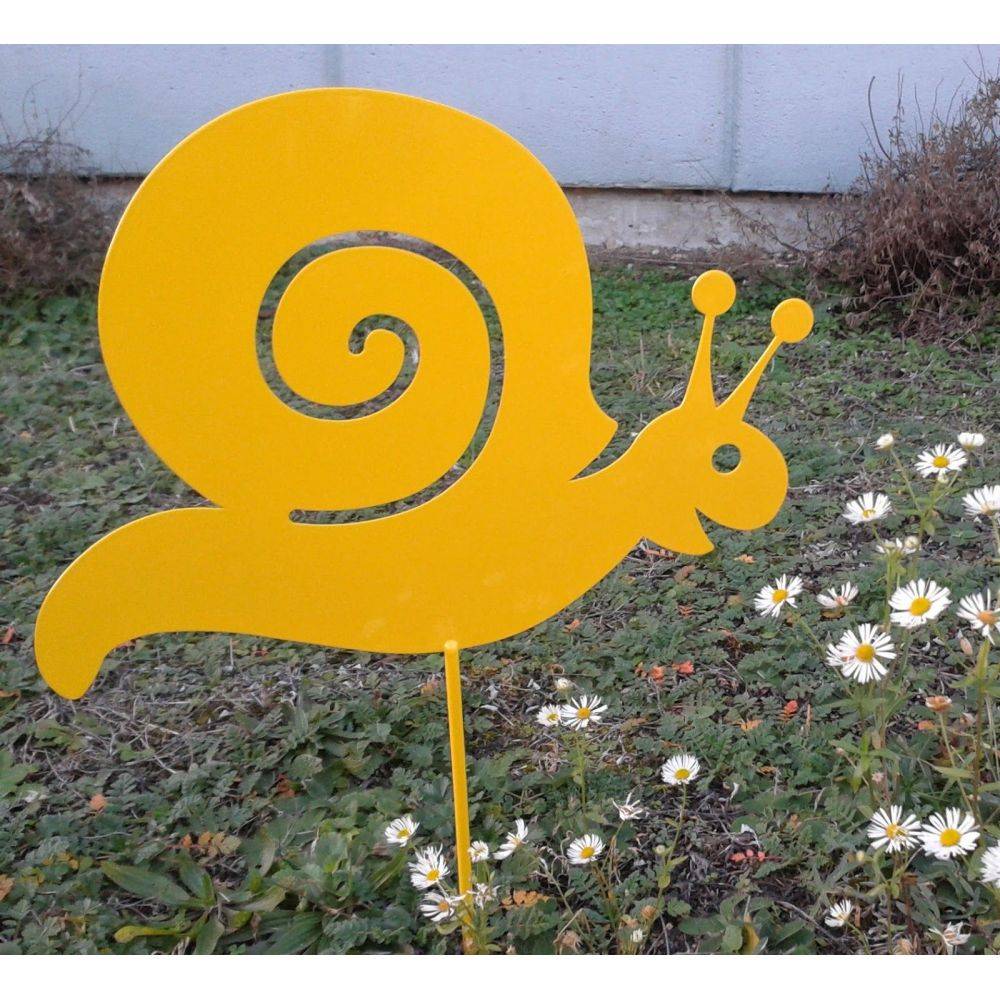 Beaujardin - Escargot en acier colé sur pic - Imagen 2