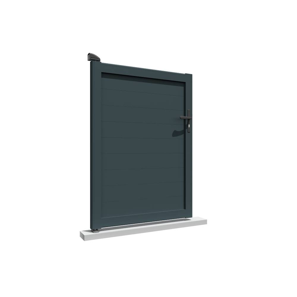 Intersun - Portillon plein L 1000 x H 1715 mm (Gris Anthracite) - INTERSUN - Imagen 1
