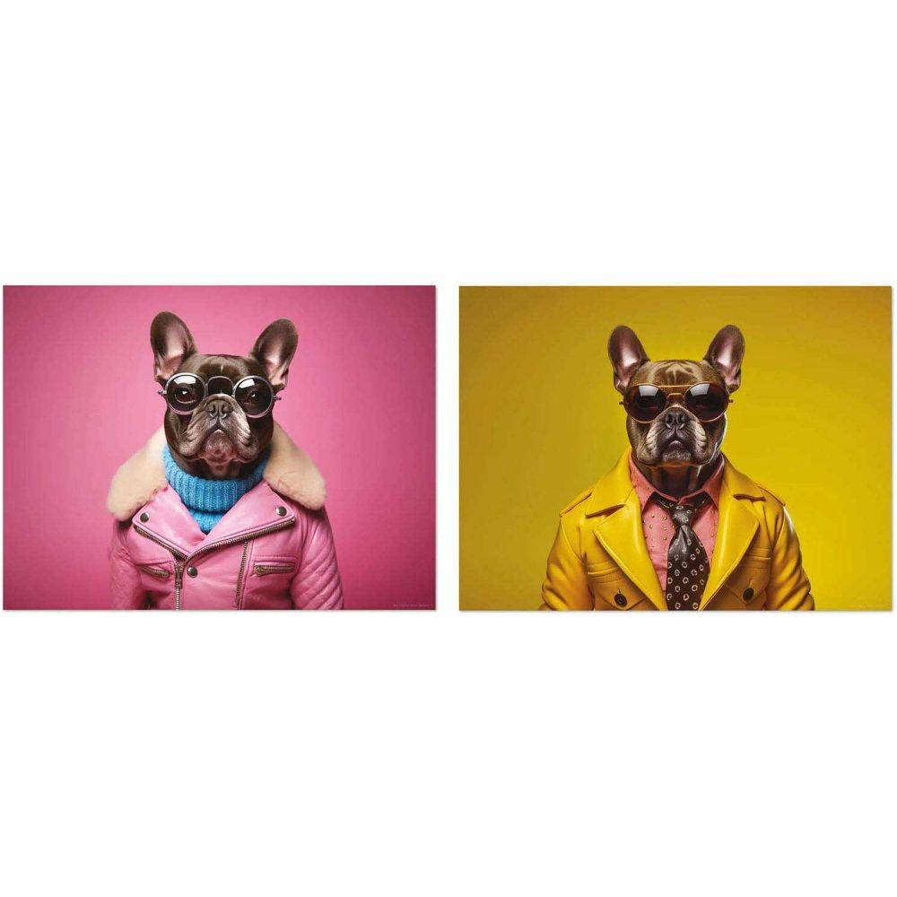 Ensemble sets de table et dessous de verre Funny Dogs Lot de 2 sets de table et 6 dessous de verre motifs assortis - Imagen 4