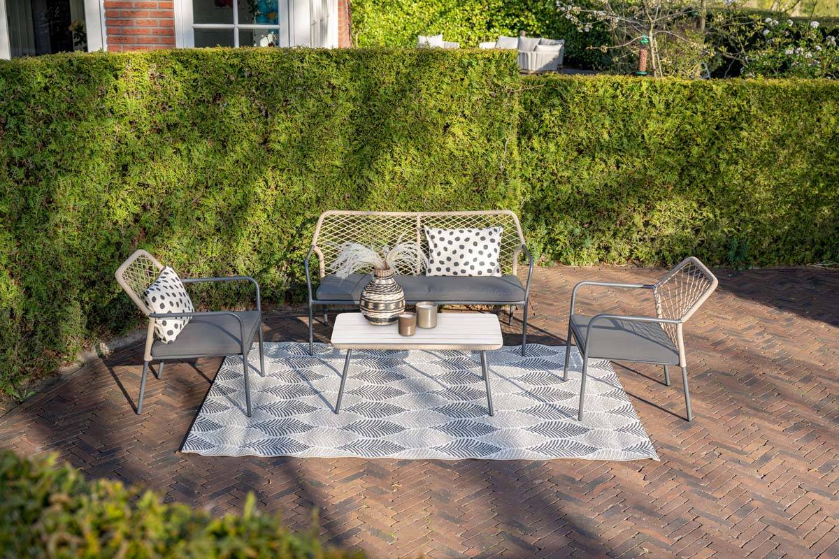 Garden Impressions - Ensemble salon de jardin Turin - 4 places - taupe - Imagen 6