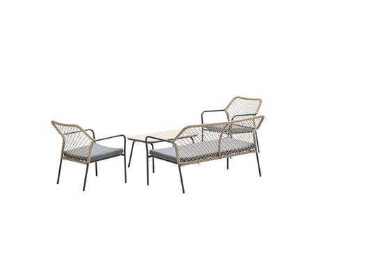 Garden Impressions - Ensemble salon de jardin Turin - 4 places - taupe - Imagen 3
