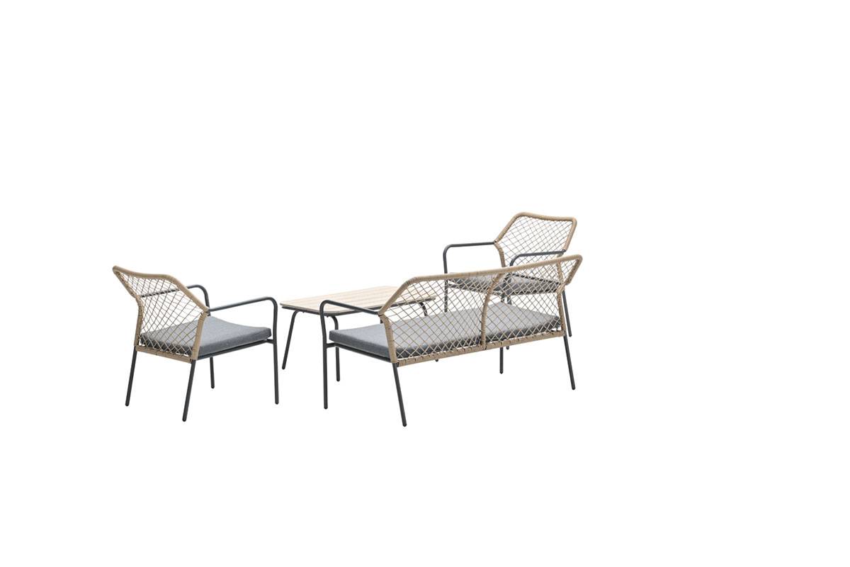 Garden Impressions - Ensemble salon de jardin Turin - 4 places - taupe - Imagen 3