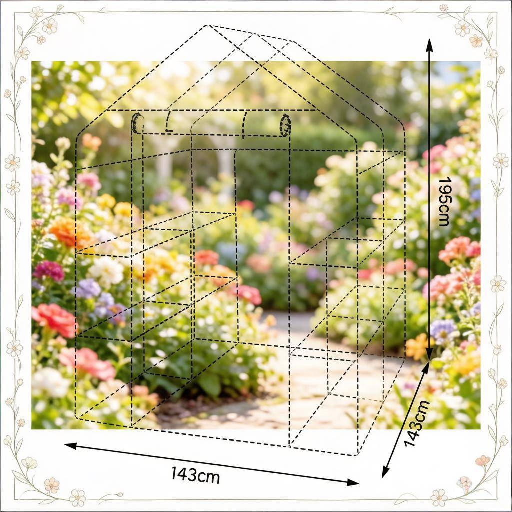 Serre de jardin acier et PE pour extérieur protection plantes 143x143x195cm vert - ComfortXL Outdoor Living - Image 6
