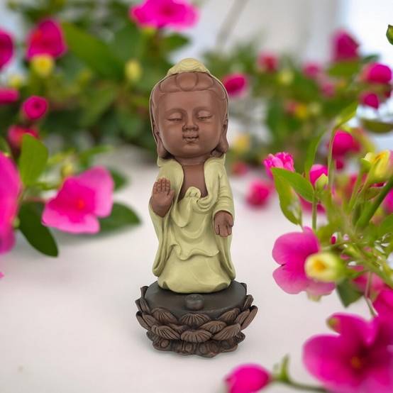 Zen Light - Statue Bouddha Porte-Encens Akshobhya- Porte-Bonheur -Ambiance Zen - Cadeau Spirituel -H25cm–Zen'Light - Image 1
