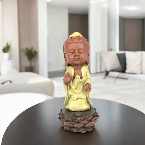 Zen Light - Statue Bouddha Porte-Encens Akshobhya- Porte-Bonheur -Ambiance Zen - Cadeau Spirituel -H25cm–Zen'Light - Image 10