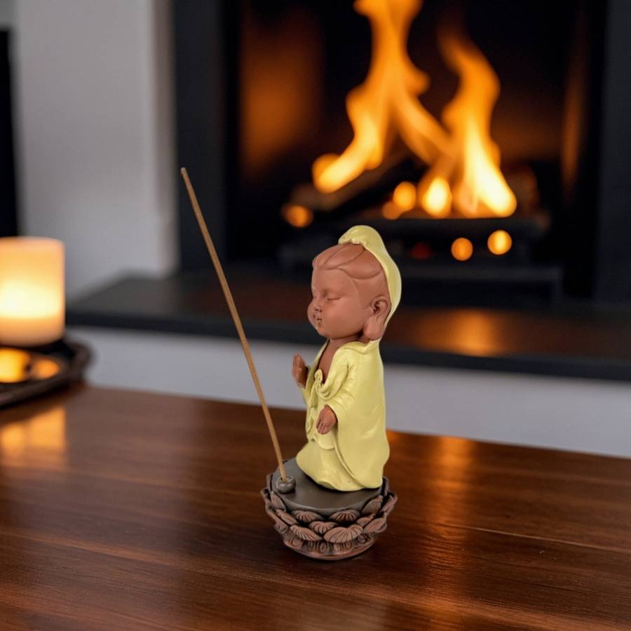 Zen Light - Statue Bouddha Porte-Encens Akshobhya- Porte-Bonheur -Ambiance Zen - Cadeau Spirituel -H25cm–Zen'Light - Image 7