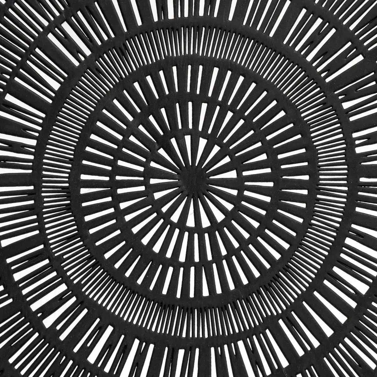 Set de Table Rond Déco "Rayon" 38cm Noir - Image 2