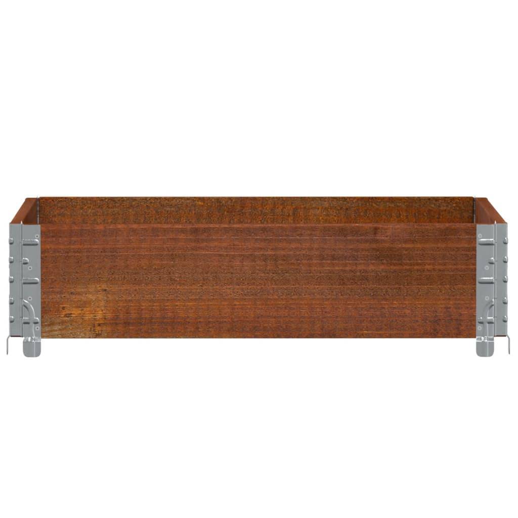 Jardinière bois de pin marron 80 x 60 x 21.5 cm - PANGIVO - Image 3