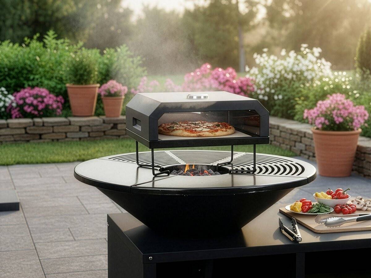 Habitat Et Jardin - Four à Pizza Pour Barbecue "pizzello" - 40 X 35 X 28 Cm - Noir -habitat Et Jardin - Image 2