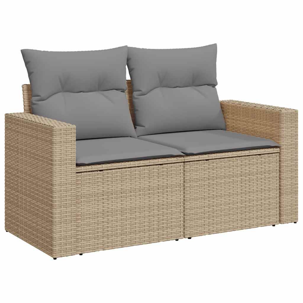 ComfortXL - Salon de jardin modulable 9 personnes résine tressée beige table transformable et rangements – ComfortXL Outdoor Living - Image 6