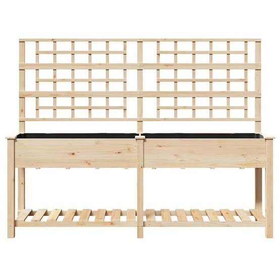 Cache-pot, Pot De Fleurs avec étagère Beige 203.5 x 54 x 152.5 cm g370 - Image 5