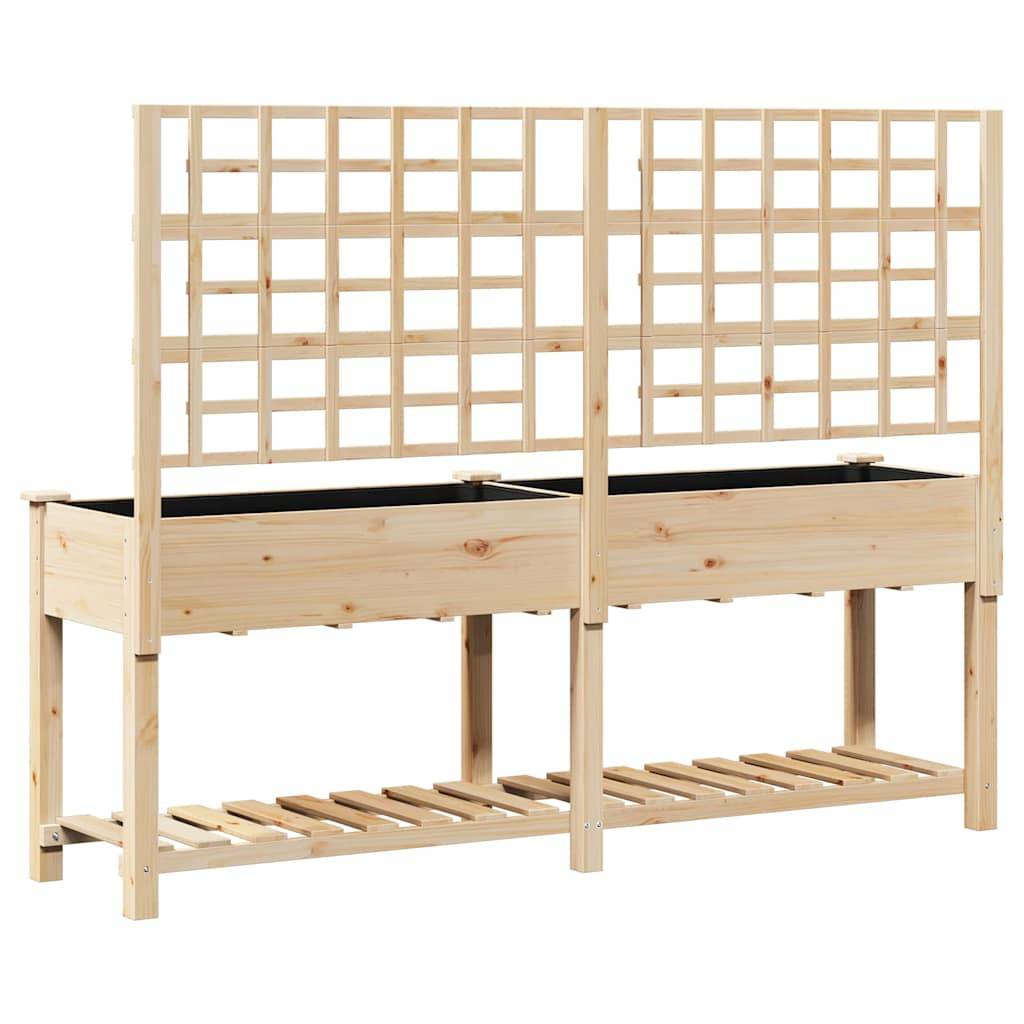 Cache-pot, Pot De Fleurs avec étagère Beige 203.5 x 54 x 152.5 cm g370 - Image 7