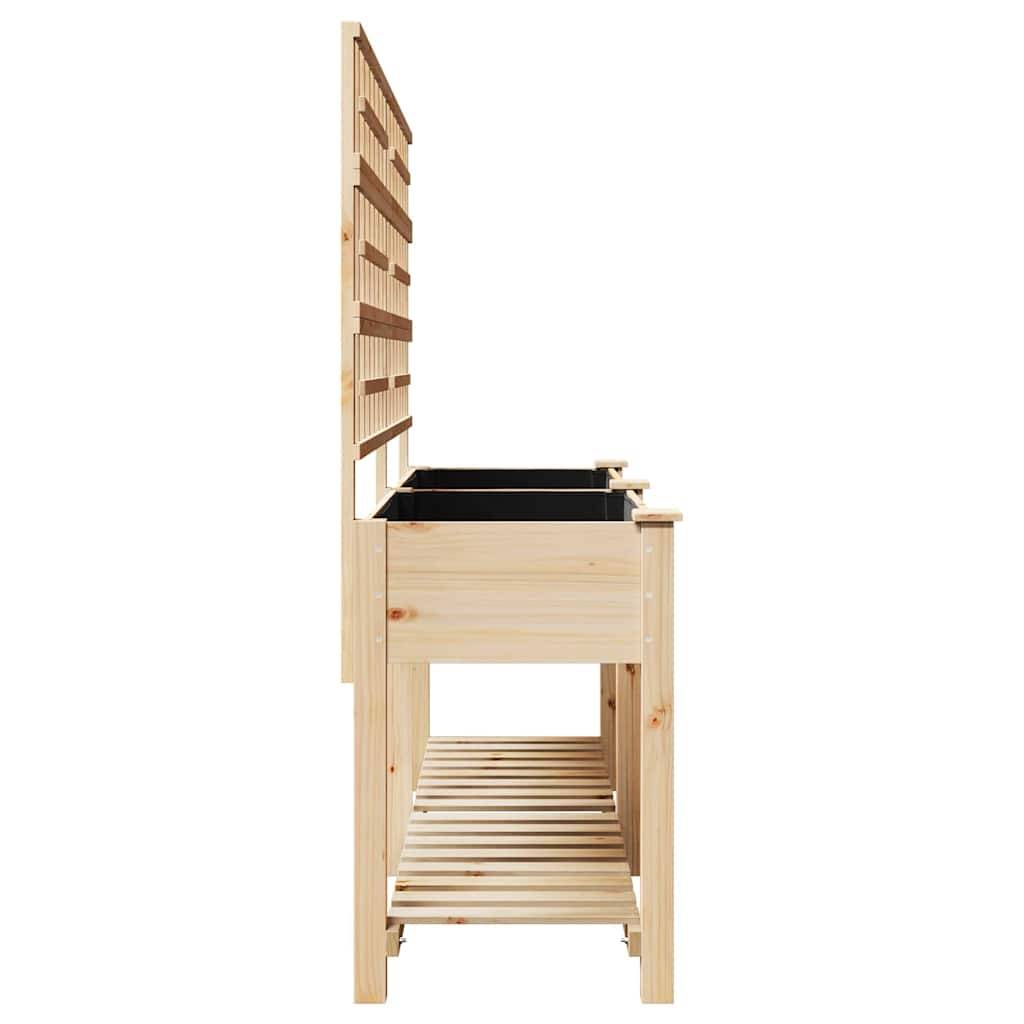 Cache-pot, Pot De Fleurs avec étagère Beige 203.5 x 54 x 152.5 cm g370 - Image 6
