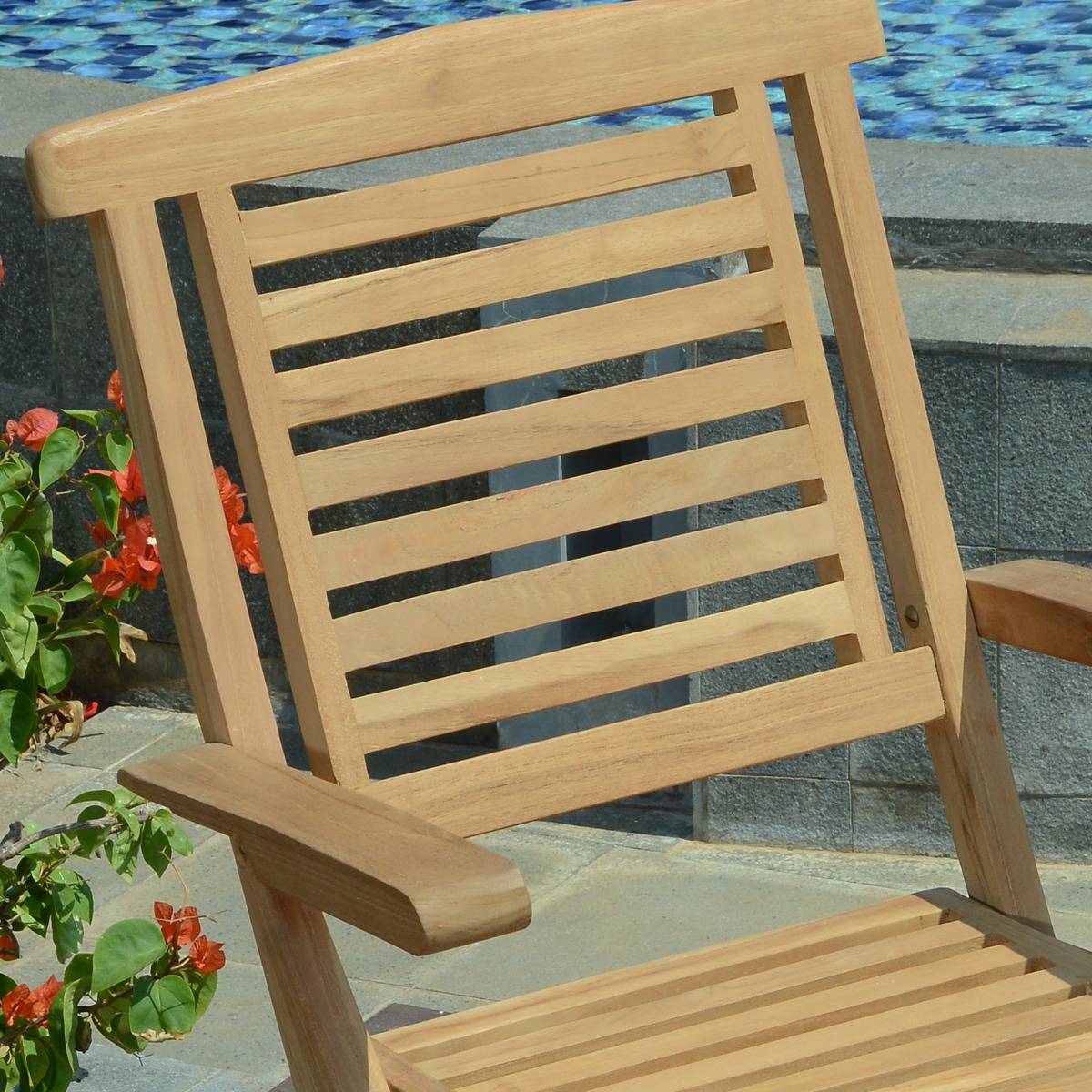 Teck'Attitude - Fauteuils de jardin pliants en teck massif Barbade (lot de 2) - TECK'Attitude - Imagen 4