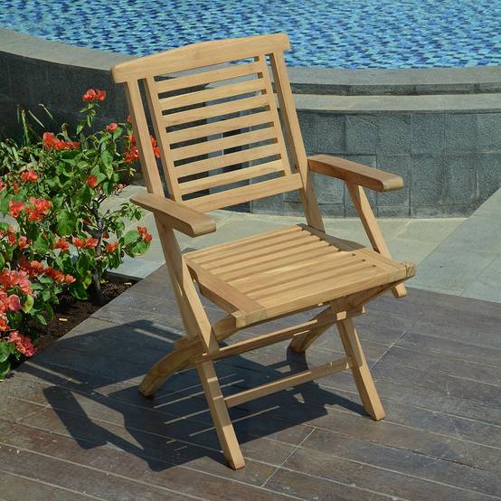 Teck'Attitude - Fauteuils de jardin pliants en teck massif Barbade (lot de 2) - TECK'Attitude - Imagen 3