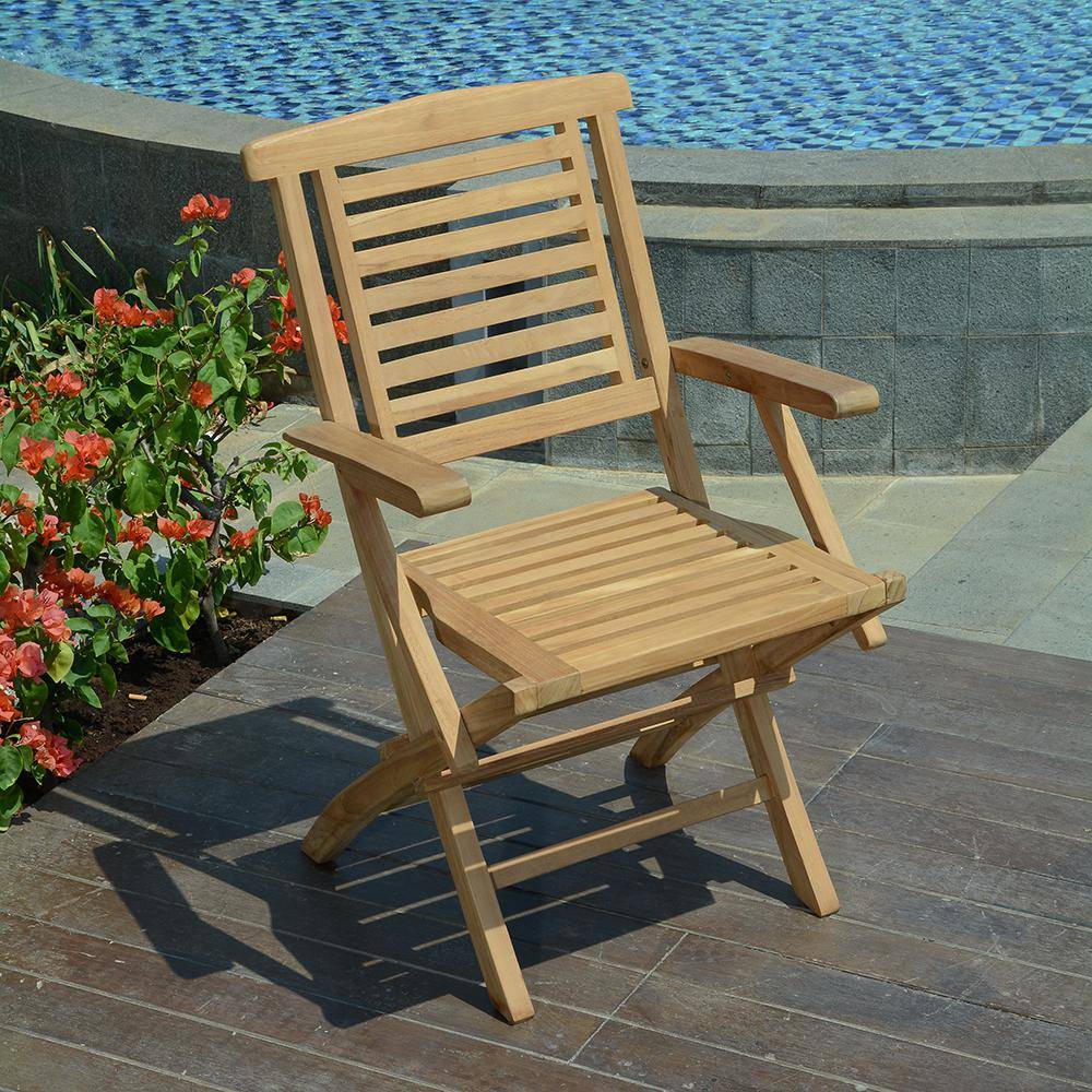 Teck'Attitude - Fauteuils de jardin pliants en teck massif Barbade (lot de 2) - TECK'Attitude - Imagen 3