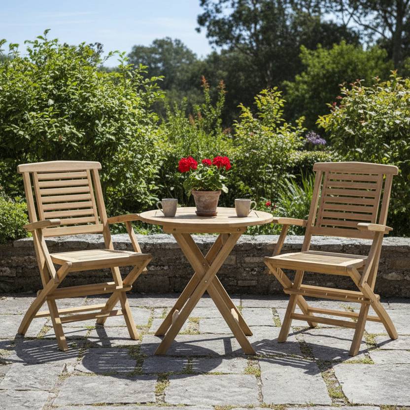 Teck'Attitude - Fauteuils de jardin pliants en teck massif Barbade (lot de 2) - TECK'Attitude - Imagen 6