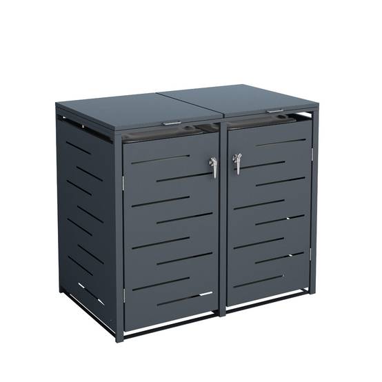 Abri cache poubelle double 2x240L - Image 2
