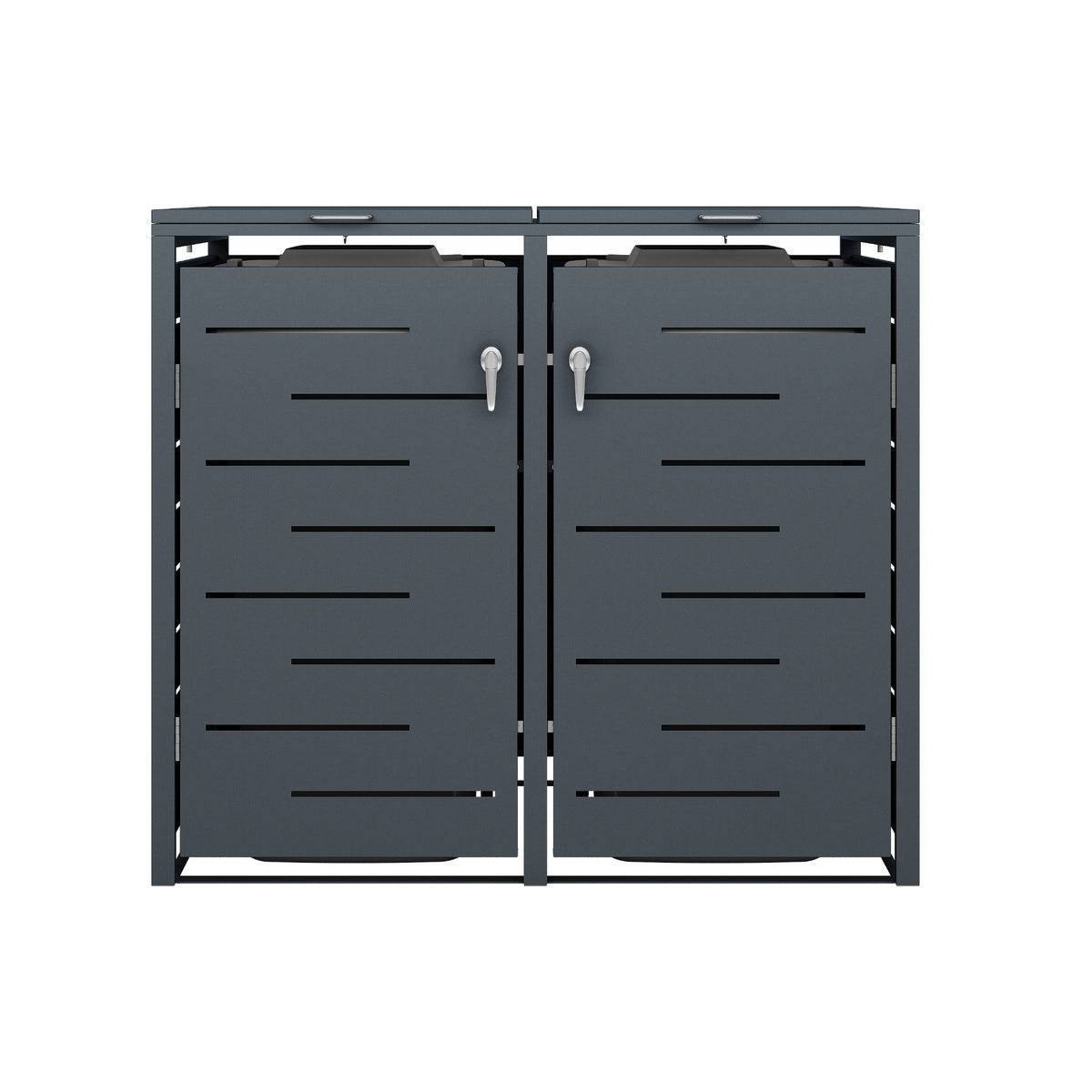 Abri cache poubelle double 2x240L - Image 7