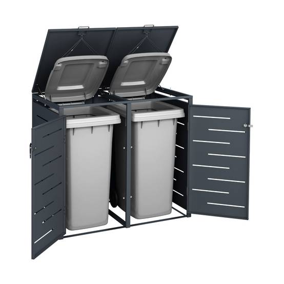 Abri cache poubelle double 2x240L - Image 3