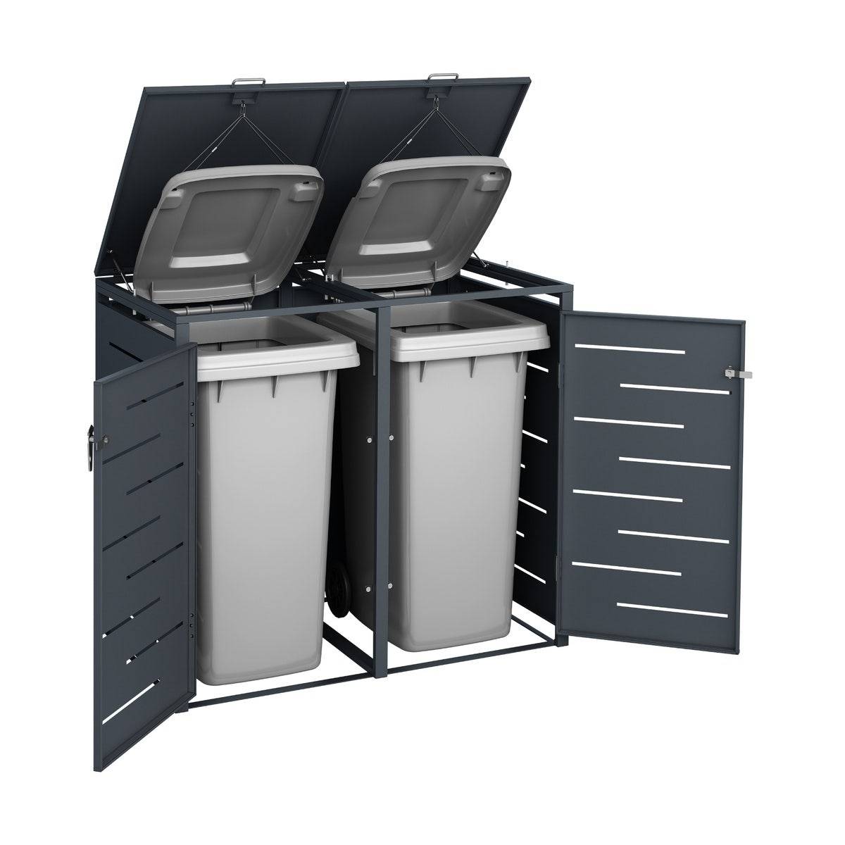 Abri cache poubelle double 2x240L - Image 3