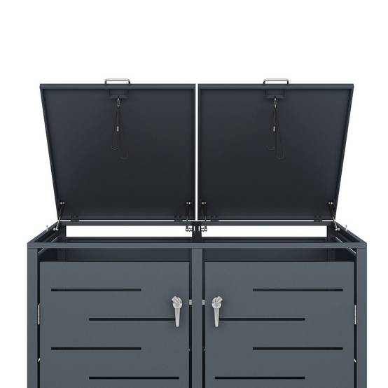 Abri cache poubelle double 2x240L - Image 4