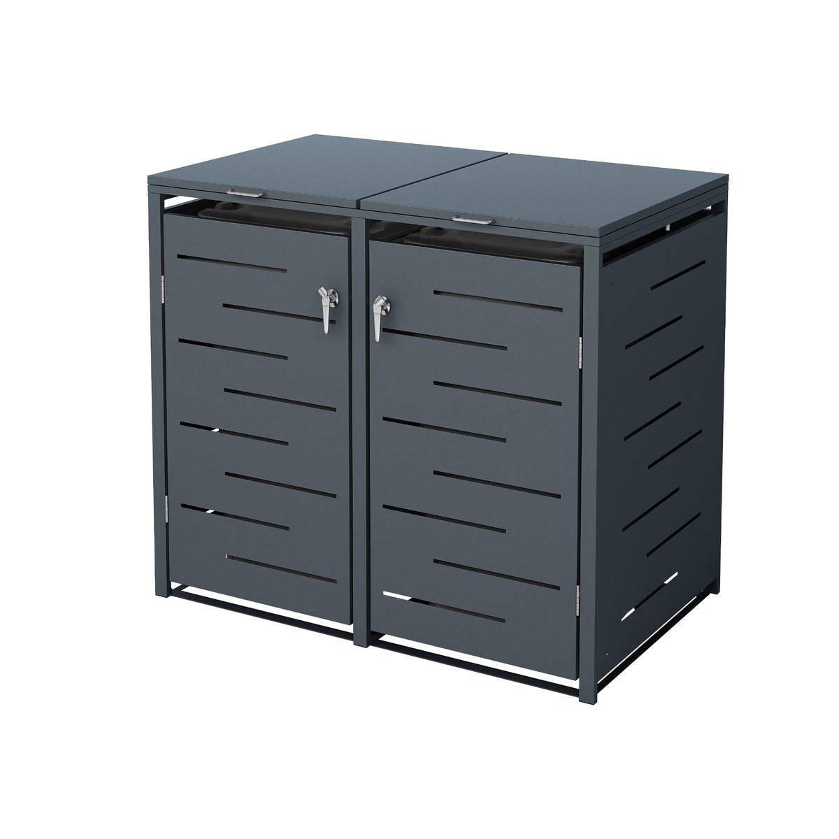 Abri cache poubelle double 2x240L - Image 8
