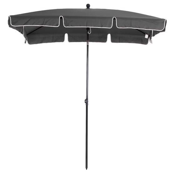 ComfortXL - Parasol rectangulaire aluminium pour terrasse inclinable 198x130 cm Gris - ComfortXL Outdoor Living - Image 1
