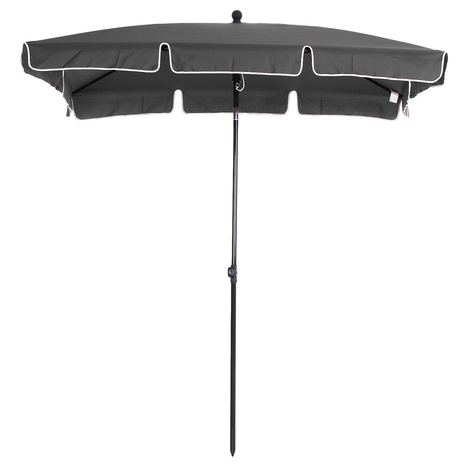ComfortXL - Parasol rectangulaire aluminium pour terrasse inclinable 198x130 cm Gris - ComfortXL Outdoor Living