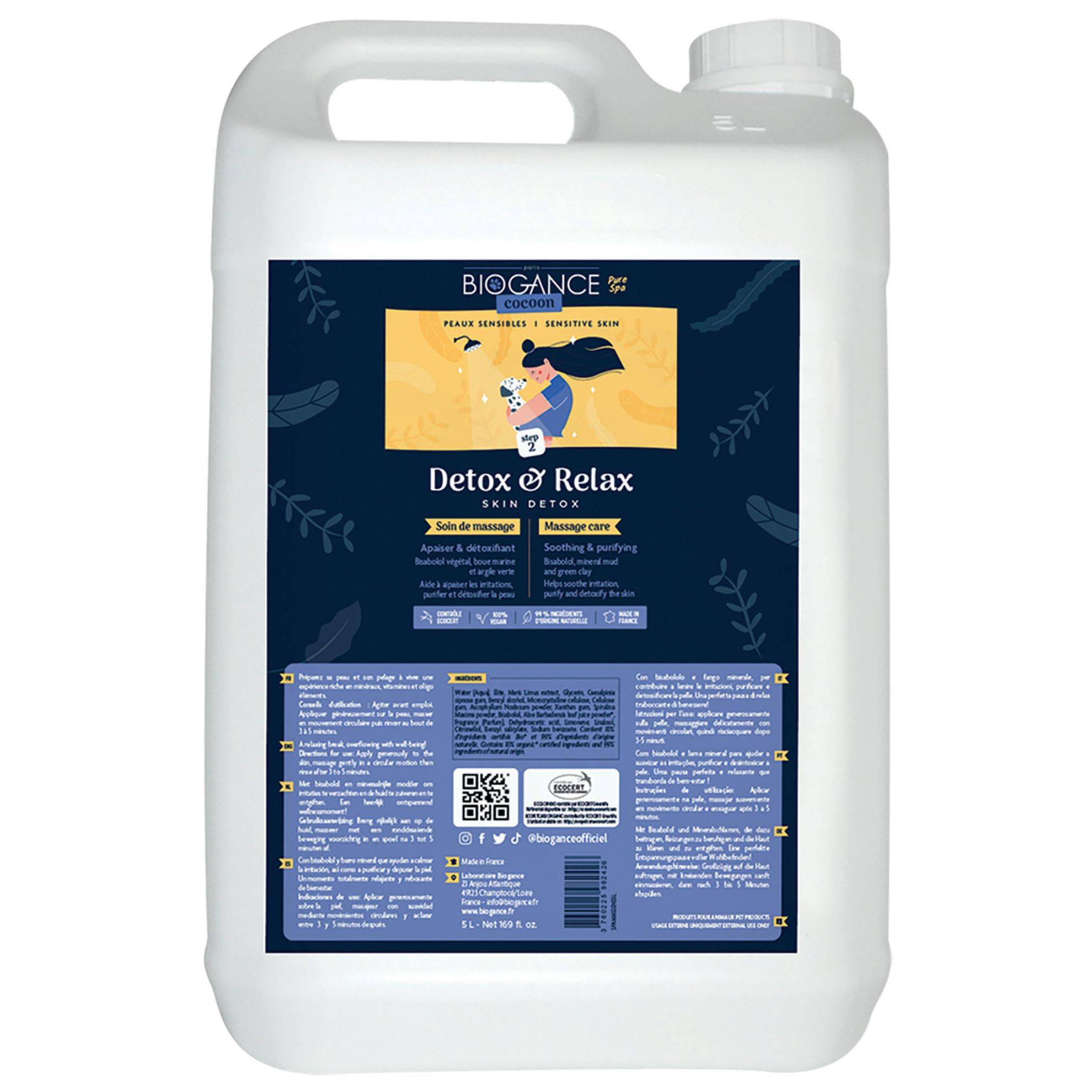 Biogance - Step 2 : Soin de massage peaux sensibles : 5L BIOGANCE