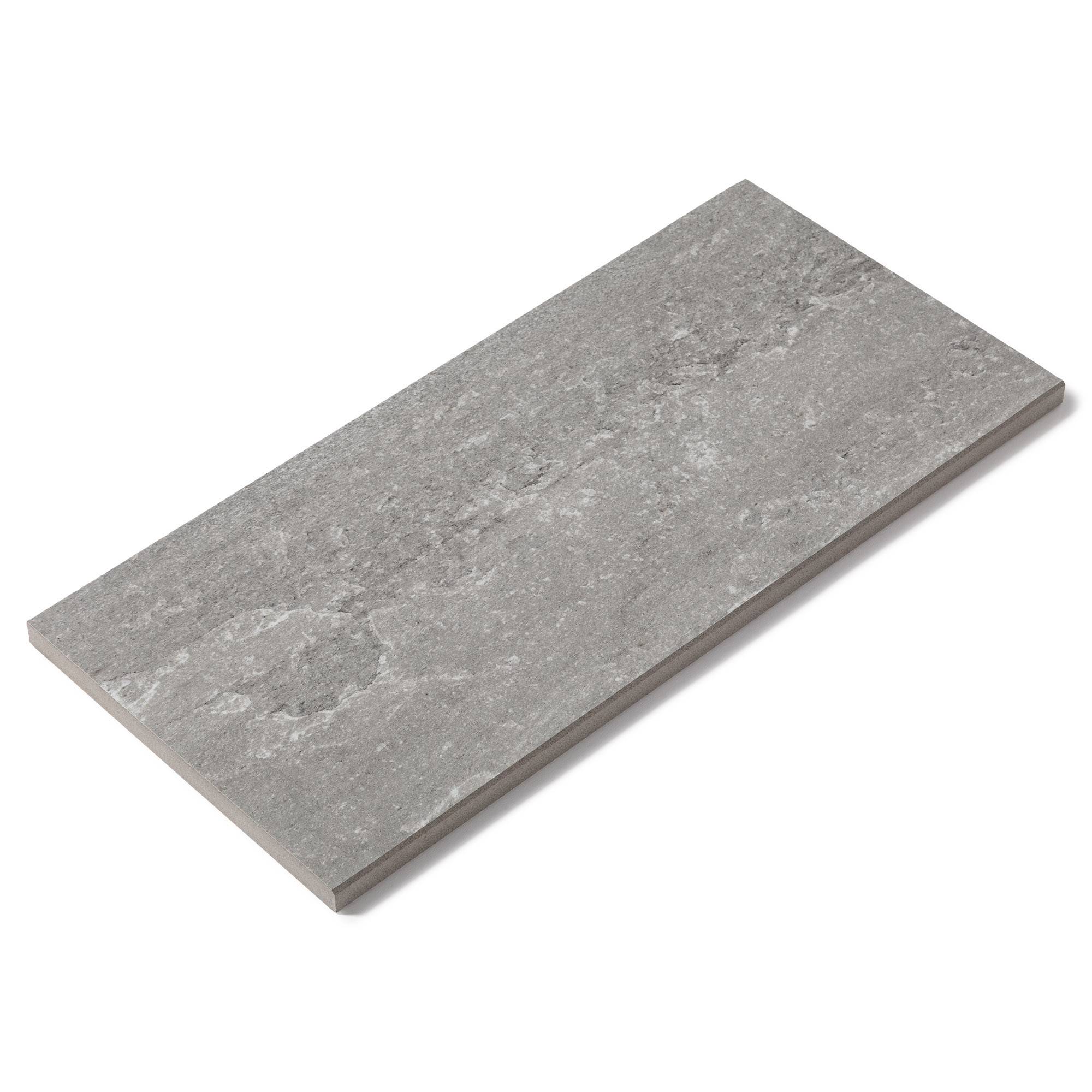 Margelle de piscine effet Pierre Gris Quartz 60x28x2 cm Bord Droit Pietra - RO'MA CARRELAGE - Image 3