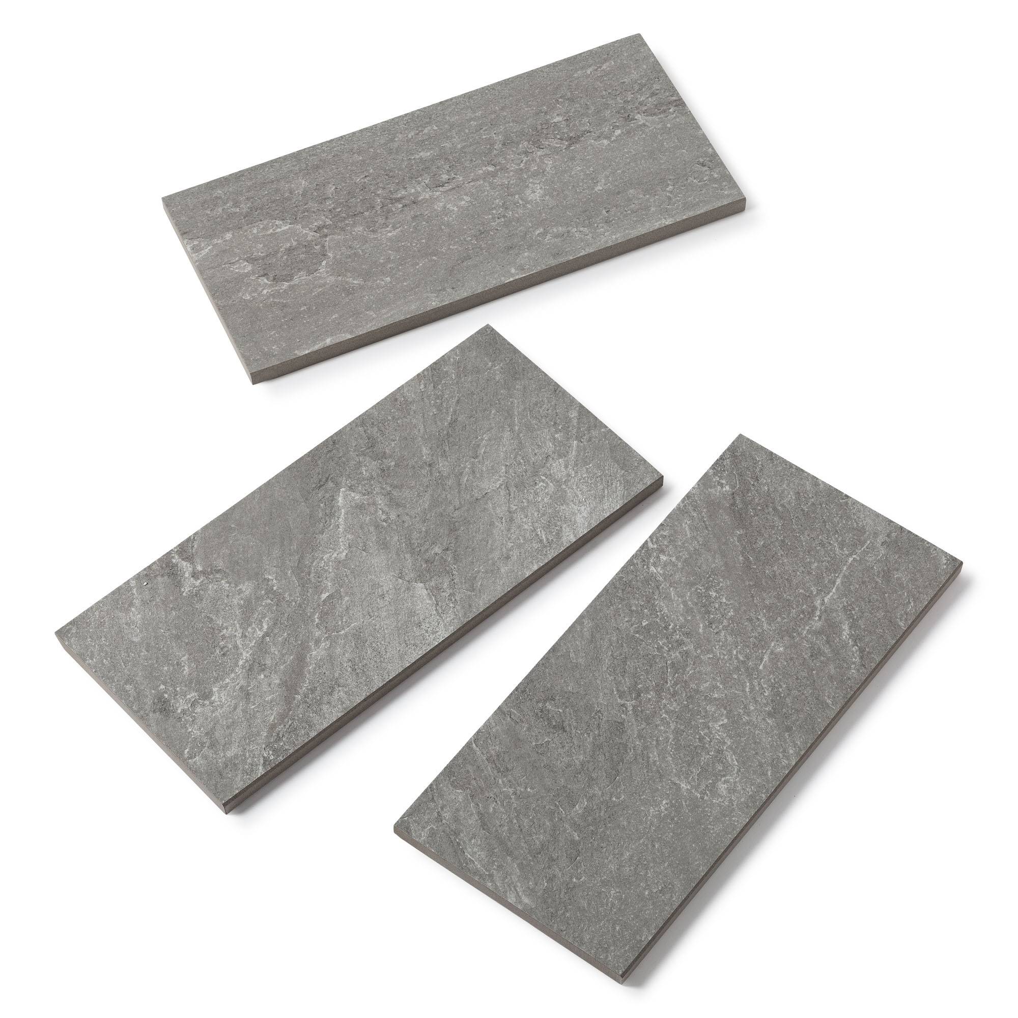 Margelle de piscine effet Pierre Gris Quartz 60x28x2 cm Bord Droit Pietra - RO'MA CARRELAGE - Image 4