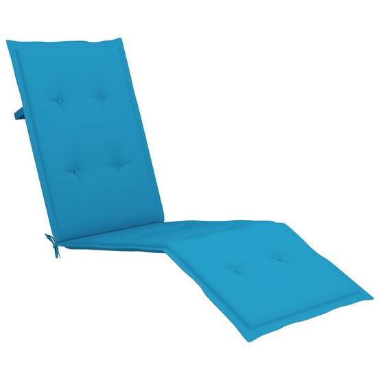 Helloshop26 - Transat chaise longue bain de soleil lit de jardin terrasse meuble d'extérieur avec repose-pied et coussin acacia solide - Imagen 6