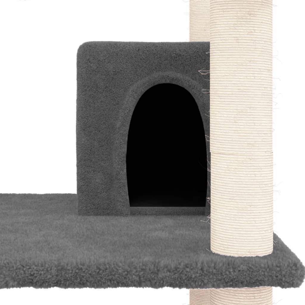 Vidaxl - Arbre à chat avec griffoirs en sisal Gris foncé 162 cm vidaXL 171635 - Imagen 4