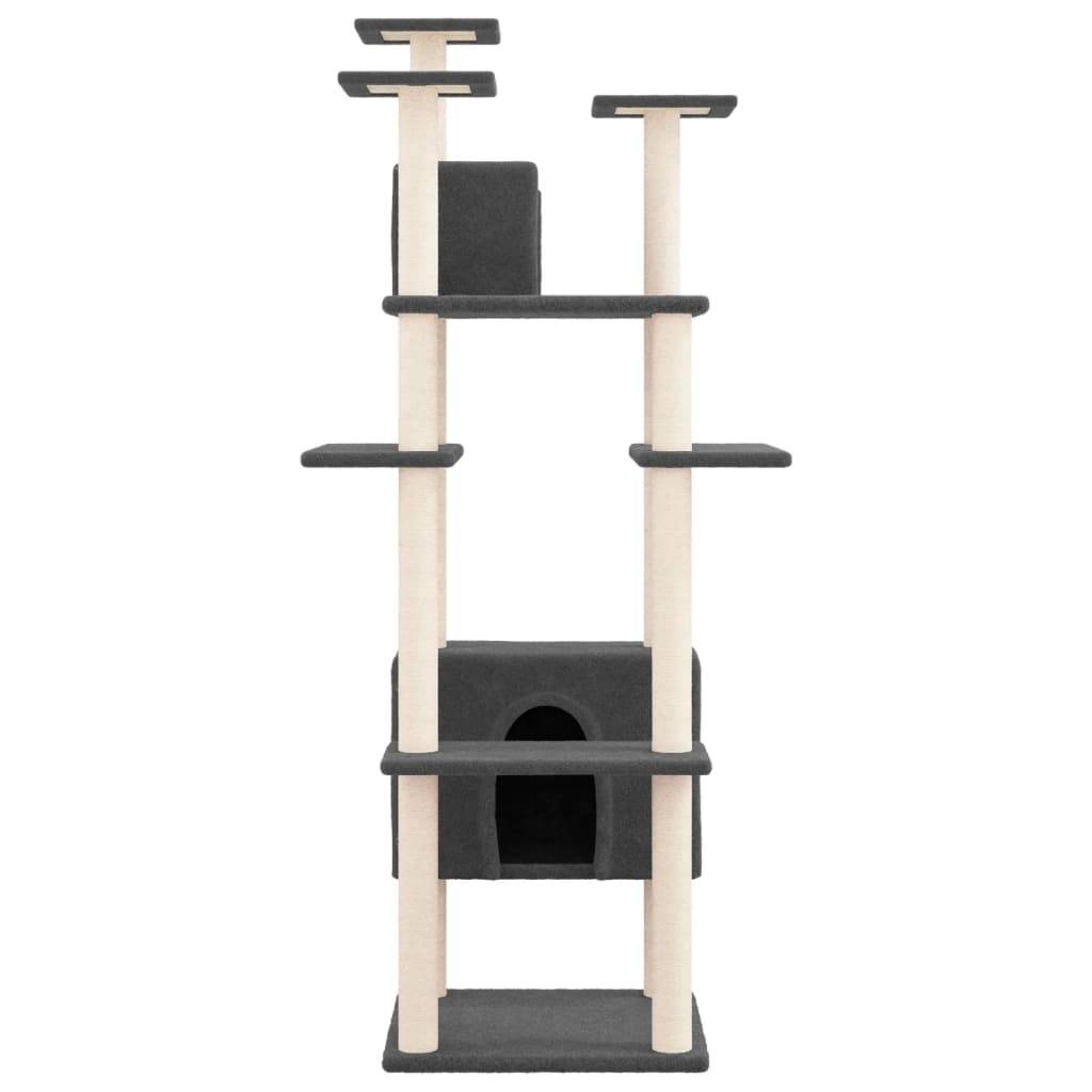 Vidaxl - Arbre à chat avec griffoirs en sisal Gris foncé 162 cm vidaXL 171635 - Imagen 5