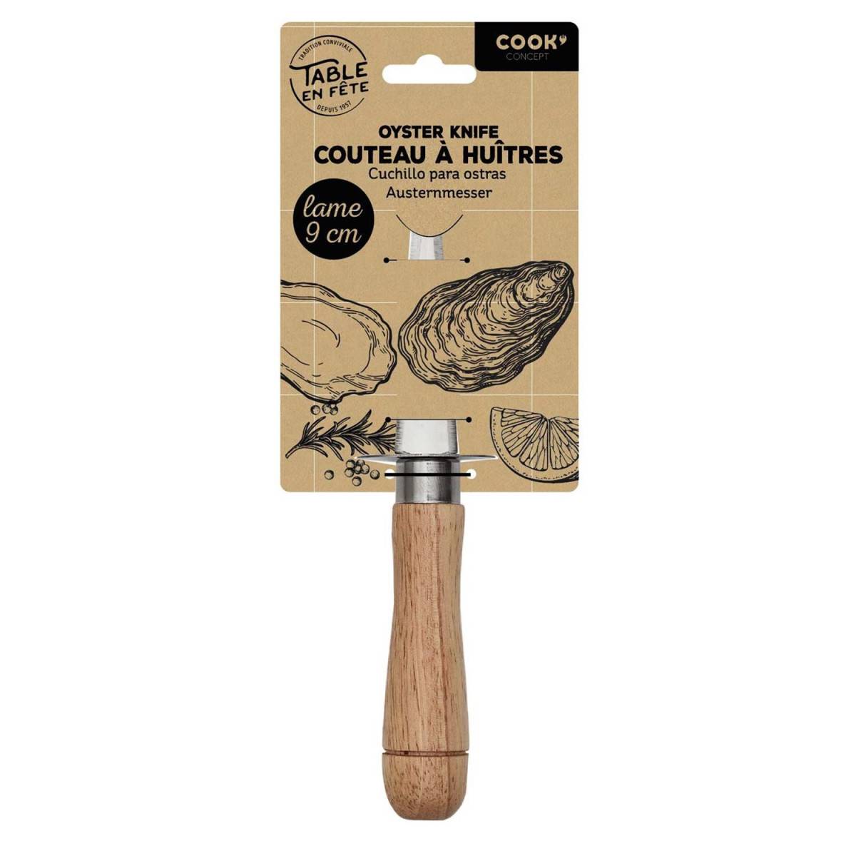 Cook Concept - Couteau à Huître "Garde" 20cm Naturel - Image 3
