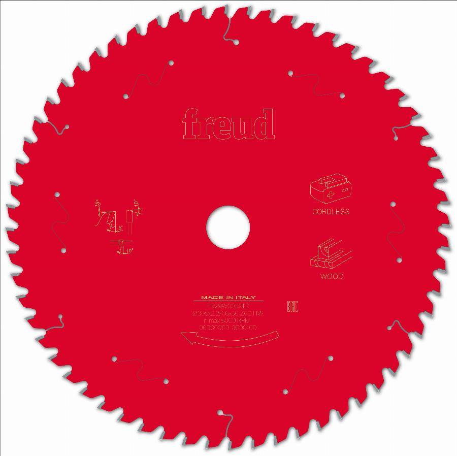 Lame pour scie circulaire portative sans fil FREUD - Ø305 2,2/1,6 AL30 Z60 BA 5° - F03FS10066 -FR29W005MC