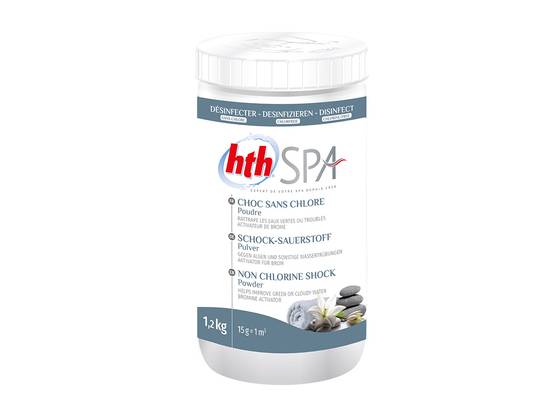 Choc sans chlore poudre (oxygène actif) hth Spa - 1,2 kg - 1,2 kg - Imagen 2