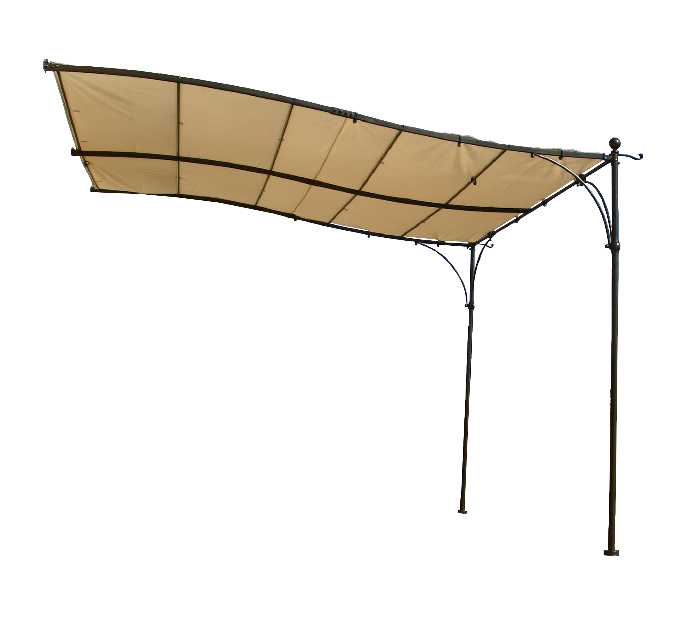 Couleurs du monde - Luberon - Pergola adossée en acier 3x3m - Structure Seule - Couleurs du Monde - Imagen 2