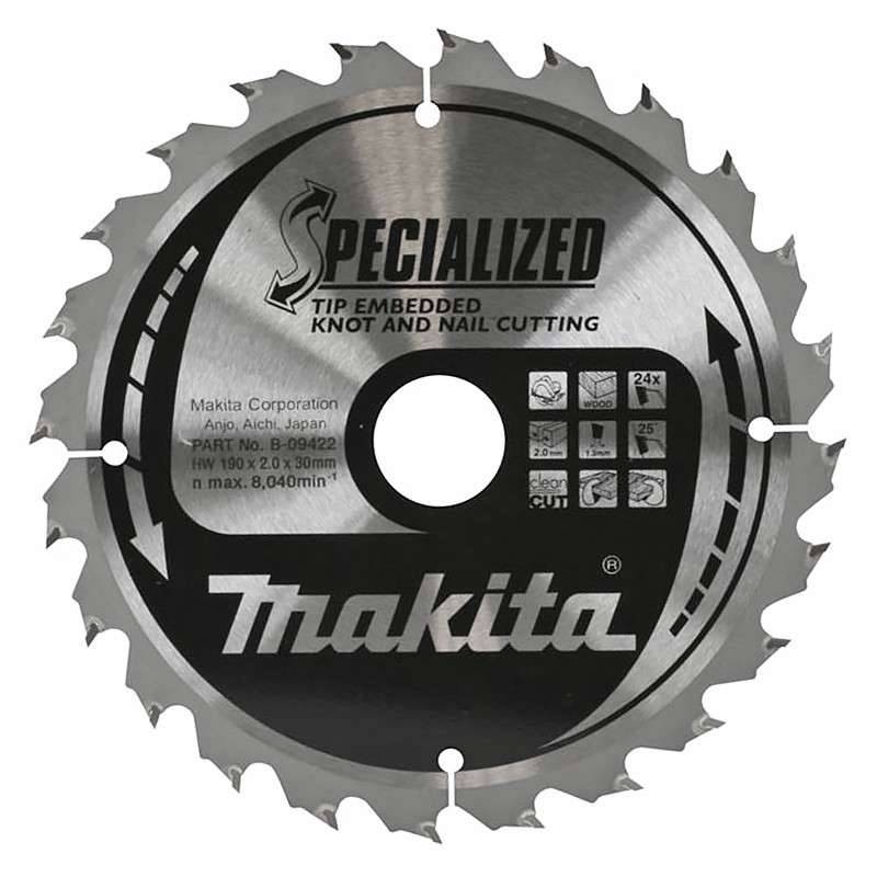 Makita - Lame de scie circulaire carbure MAKITA B-33118 Ø 190mm x 30mm 24 dents Makita - Imagen 1