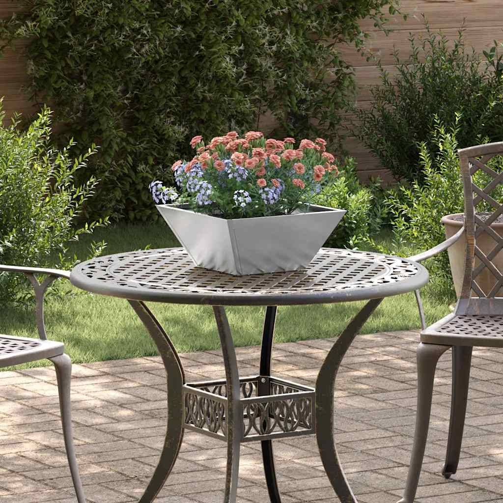 Cache-pot de jardin 5 pcs | Bac à fleurs Argent 35 x 35 x 15 cm - Image 2