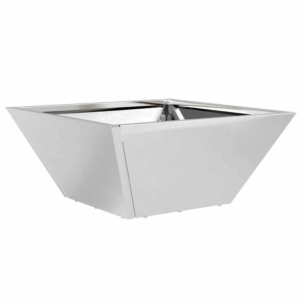 Cache-pot de jardin 5 pcs | Bac à fleurs Argent 35 x 35 x 15 cm - Image 5